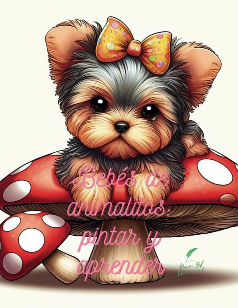 Bebés de Animales, libro para colorear infantil