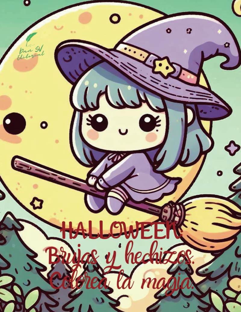 Brujas Adorables, libro de colorear de Halloween